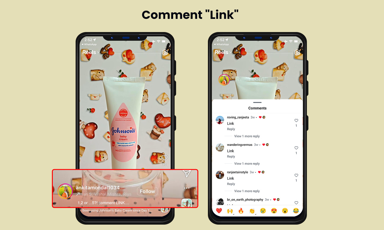 Instagram comment to DM automation
