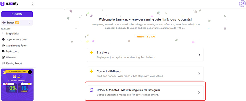 Magic Link Setup Page 1: Unlock Automated DMs 