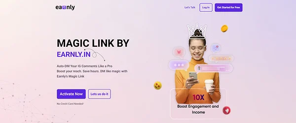 Magic Link by Earnly.in - Best Instagram auto reply tool for comments and DMs