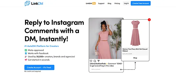 LinkDM - Best Instagram auto reply tool for influencers and growth